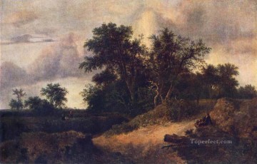 ウッズ Painting - 木立の中の家のある風景ジェイコブ・アイザクスゾーン・ファン・ロイスダールの森の森